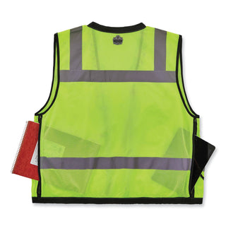 GloWear 8253HDZ Class 2 Heavy-Duty Mesh Surveyors Vest, Polyester, Large/X-Large, Lime, Ships in 1-3 Business Days