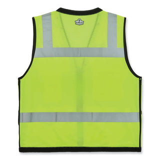 GloWear 8253HDZ Class 2 Heavy-Duty Mesh Surveyors Vest, Polyester, 4X-Large/5X-Large, Lime, Ships in 1-3 Business Days