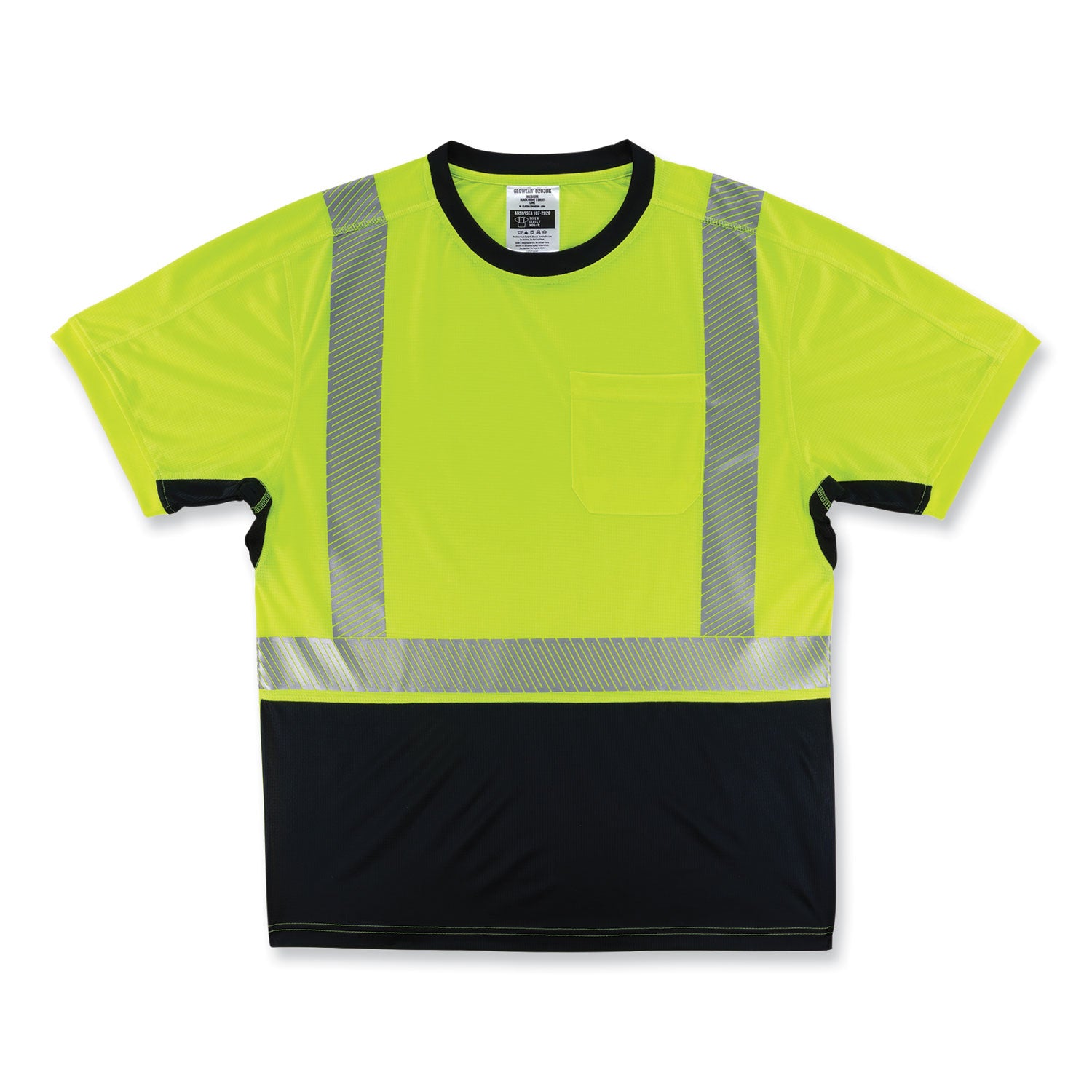 glowear-8283bk-class-2-lightweight-performance-hi-vis-t-shirt-polyester-4x-large-lime-ships-in-1-3-business-days_ego23508 - 1