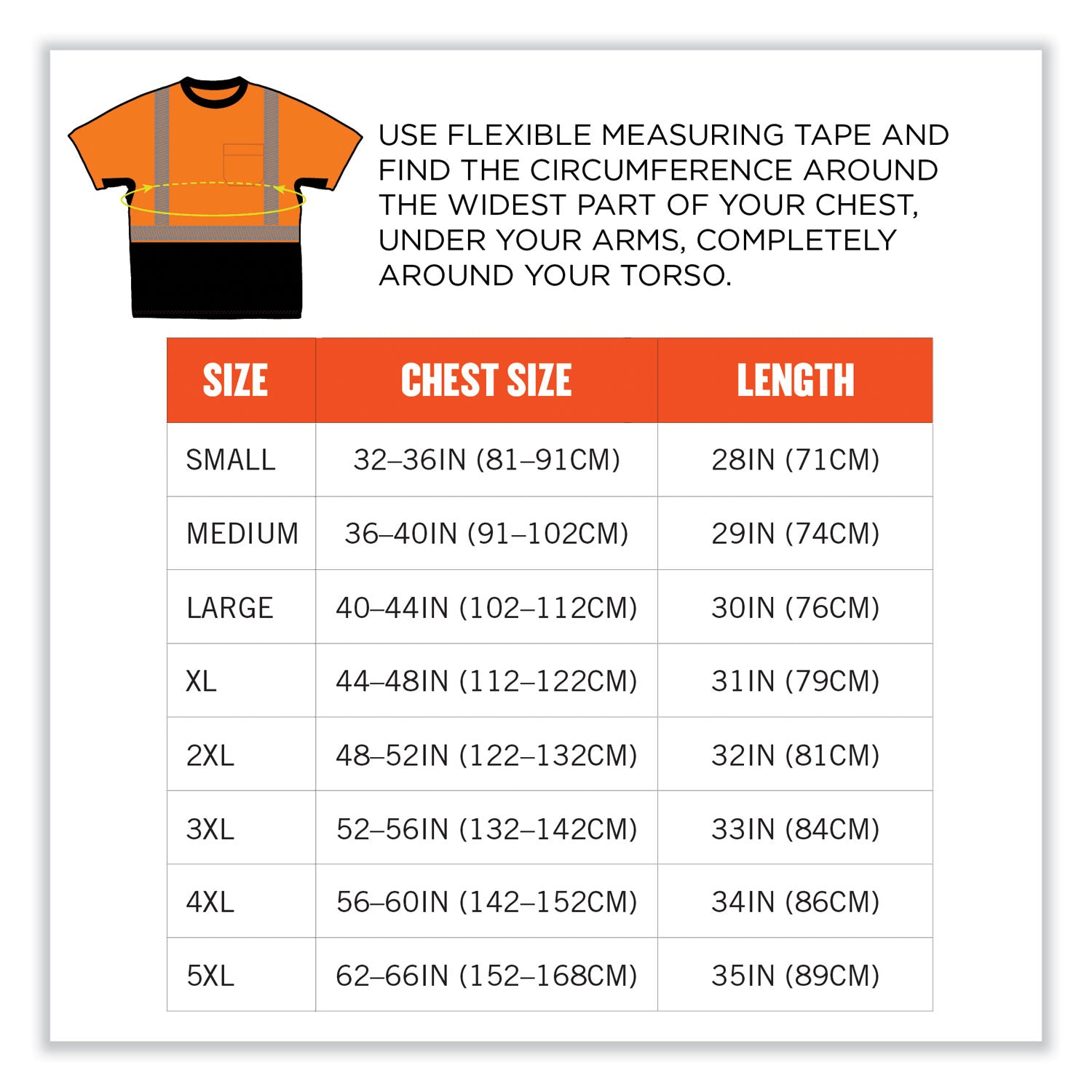 GloWear 8283BK Class 2 Lightweight Performance Hi-Vis T-Shirt, Polyester, Small, Orange, Ships in 1-3 Business Days