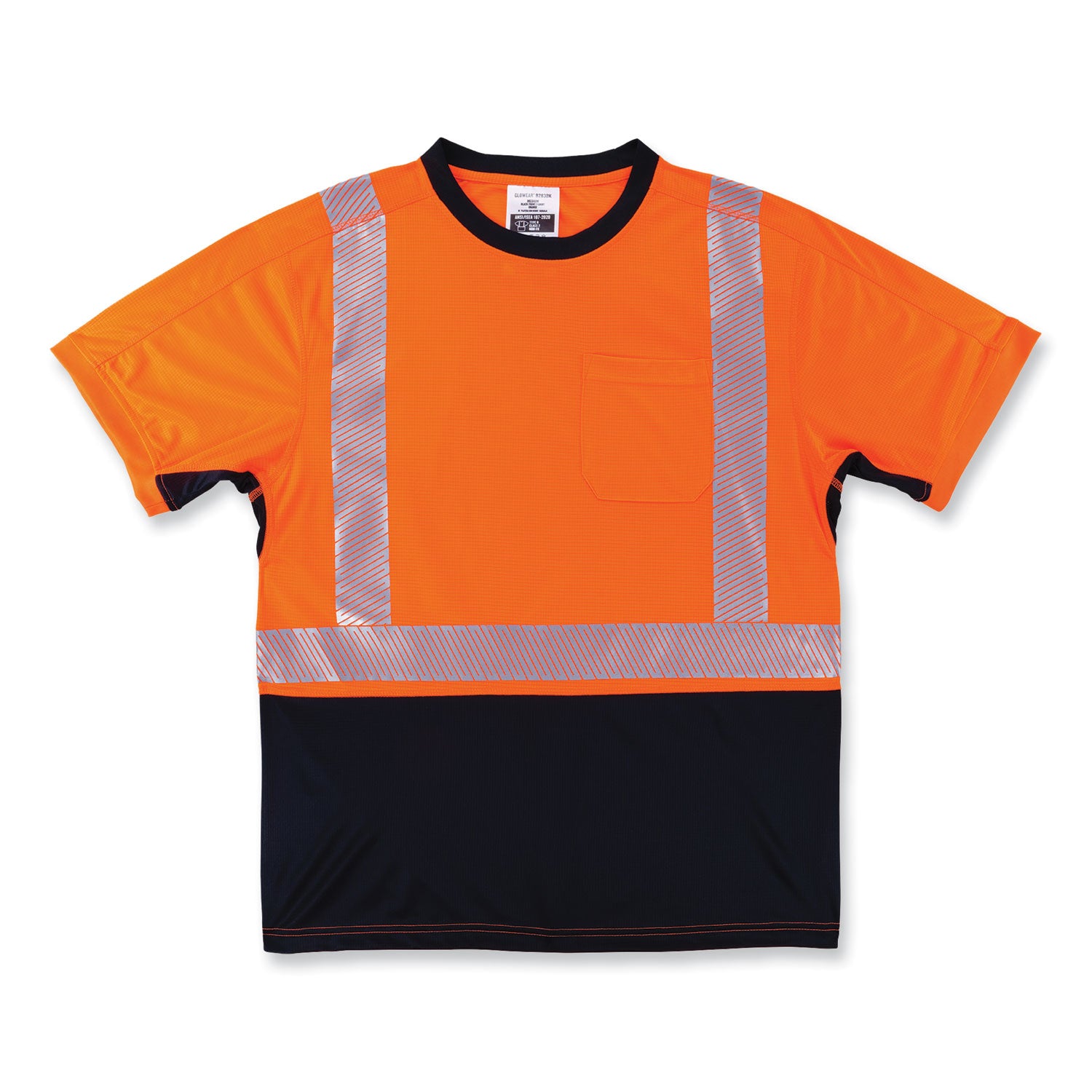 glowear-8283bk-class-2-lightweight-performance-hi-vis-t-shirt-polyester-large-orange-ships-in-1-3-business-days_ego23514 - 1