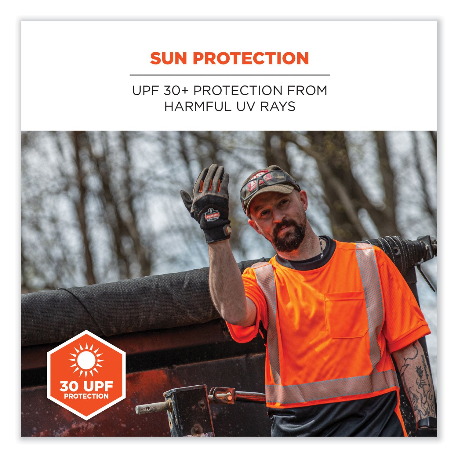 GloWear 8283BK Class 2 Lightweight Performance Hi-Vis T-Shirt, Polyester, 3X-Large, Orange, Ships in 1-3 Business Days