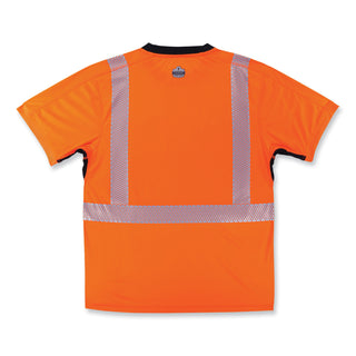 GloWear 8283BK Class 2 Lightweight Performance Hi-Vis T-Shirt, Polyester, 4X-Large, Orange, Ships in 1-3 Business Days