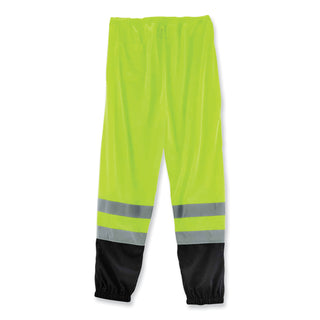 GloWear 8910BK Class E Hi-Vis Pants with Black Bottom, Polyester, 2X-Large/3X-Large, Lime, Ships in 1-3 Business Days