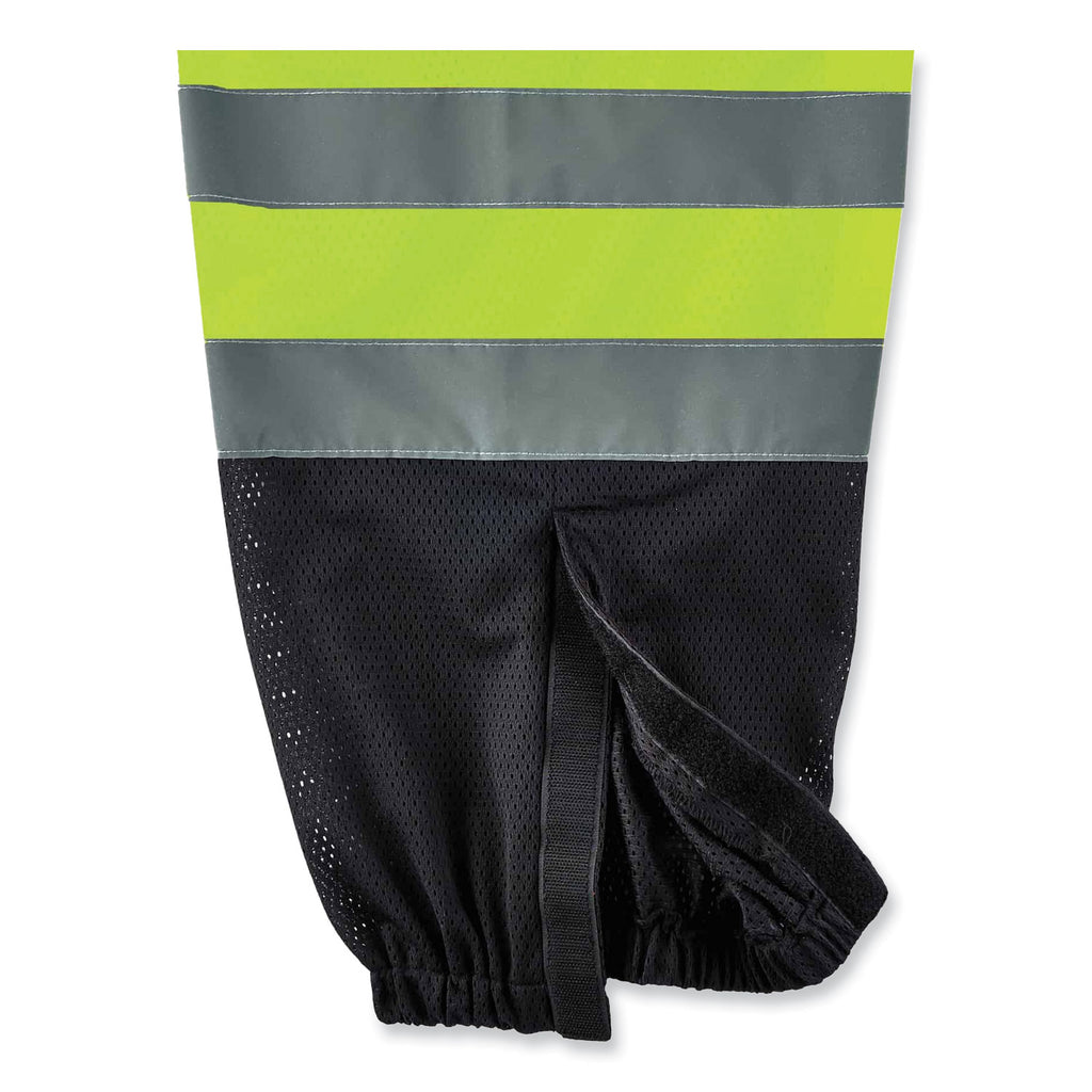 GloWear 8910BK Class E Hi-Vis Pants with Black Bottom, Polyester, 4X-Large/5X-Large, Lime, Ships in 1-3 Business Days