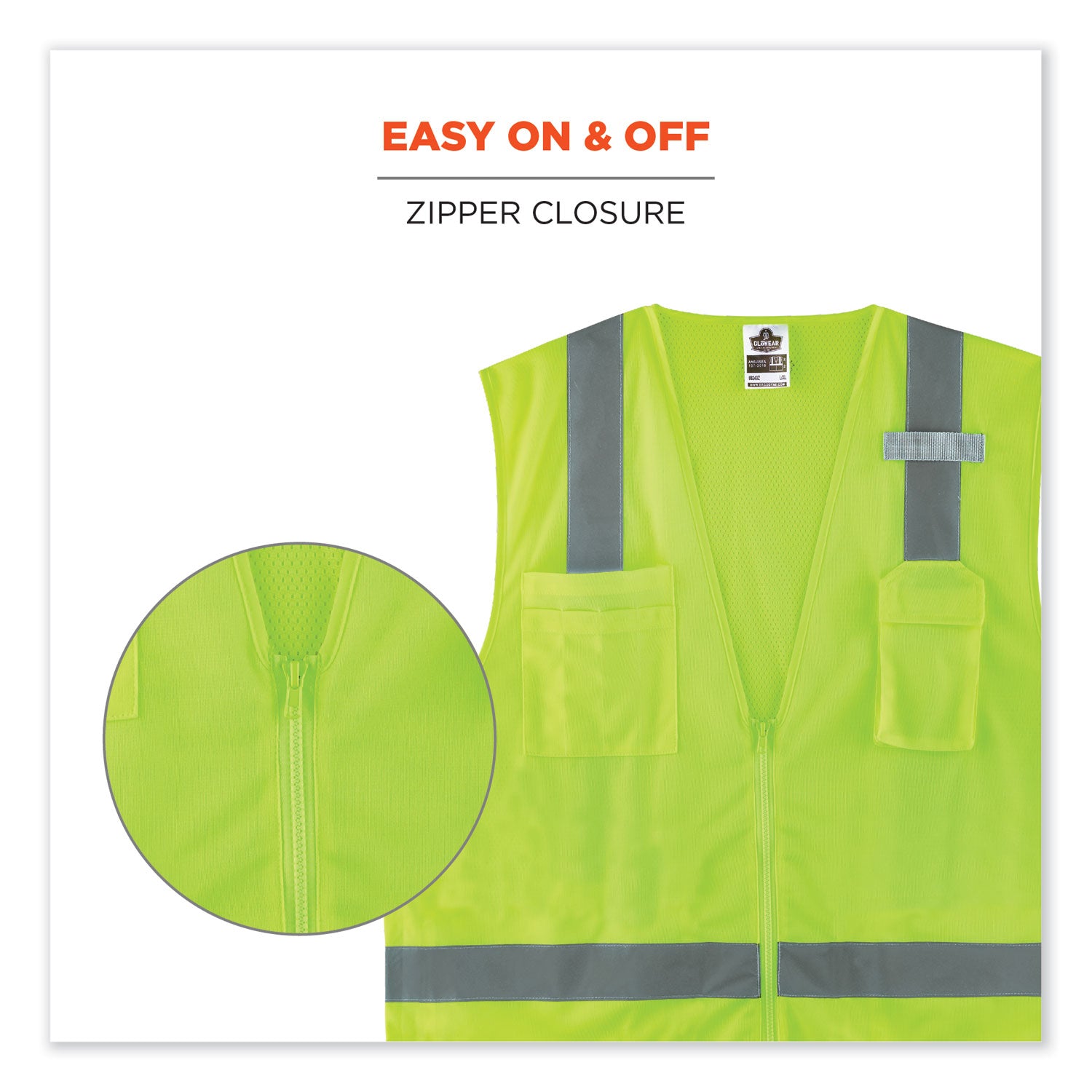 glowear-8249z-class-2-economy-surveyors-zipper-vest-polyester-2x-large-3x-large-lime-ships-in-1-3-business-days_ego24027 - 7