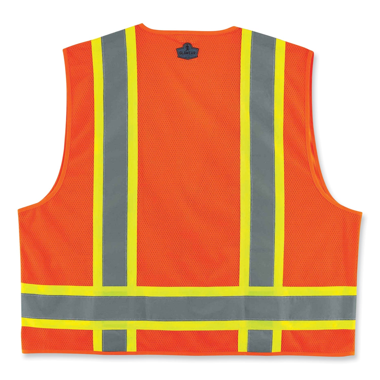 GloWear 8248Z Class 2 Two-Tone Surveyors Zipper Vest, Polyester, Small/Medium, Orange, Ships in 1-3 Business Days