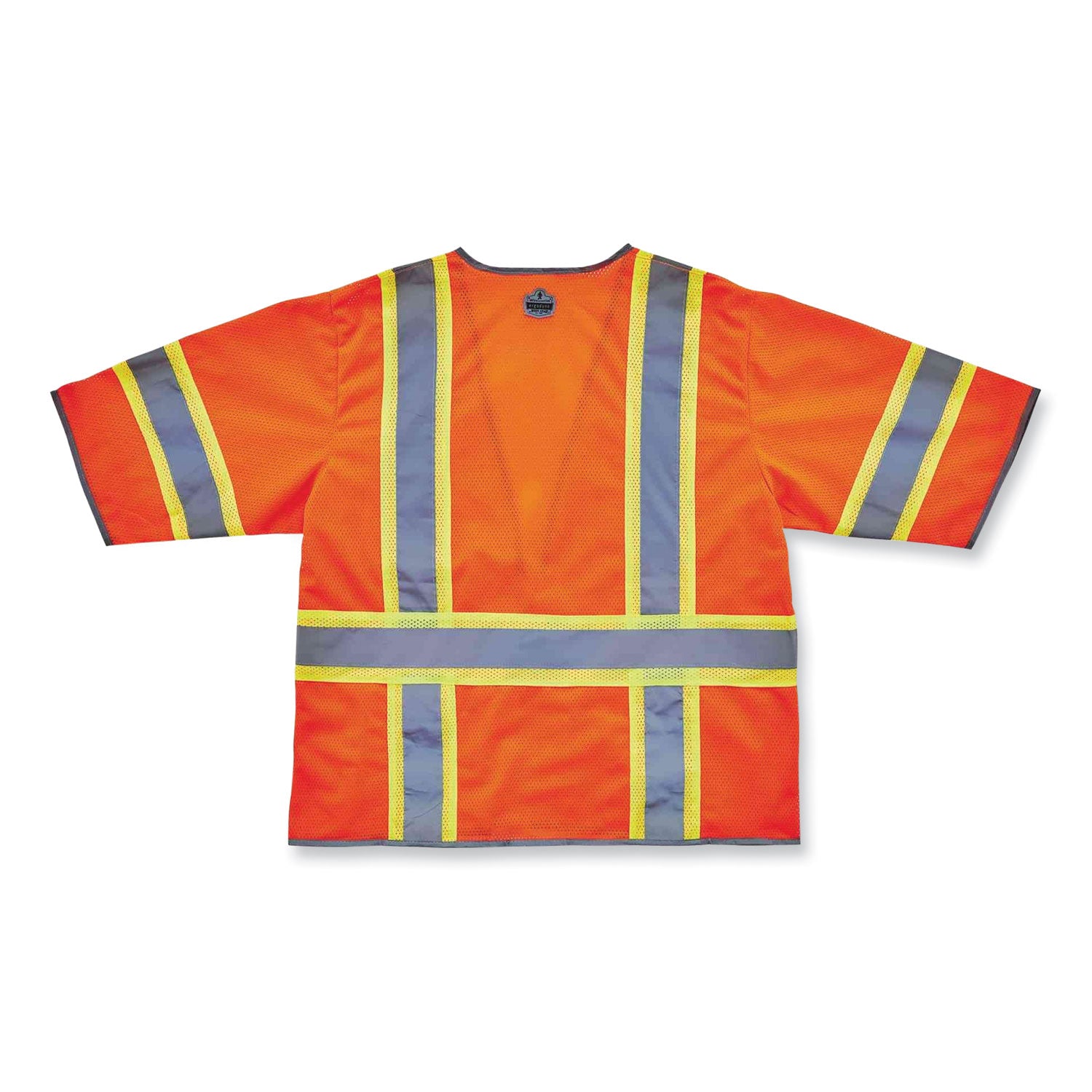 GloWear 8346Z Class 3 Two-Tone Hi-Vis Surveyor Zipper Vest, 4X-Large/5X-Large, Orange, Ships in 1-3 Business Days