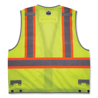 GloWear 8231TV Class 2 Hi-Vis Tool Tethering Safety Vest, Polyester, Large/X-Large, Lime, Ships in 1-3 Business Days