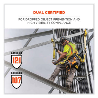 GloWear 8231TV Class 2 Hi-Vis Tool Tethering Safety Vest, Polyester, 4X-Large/5X-Large, Lime, Ships in 1-3 Business Days