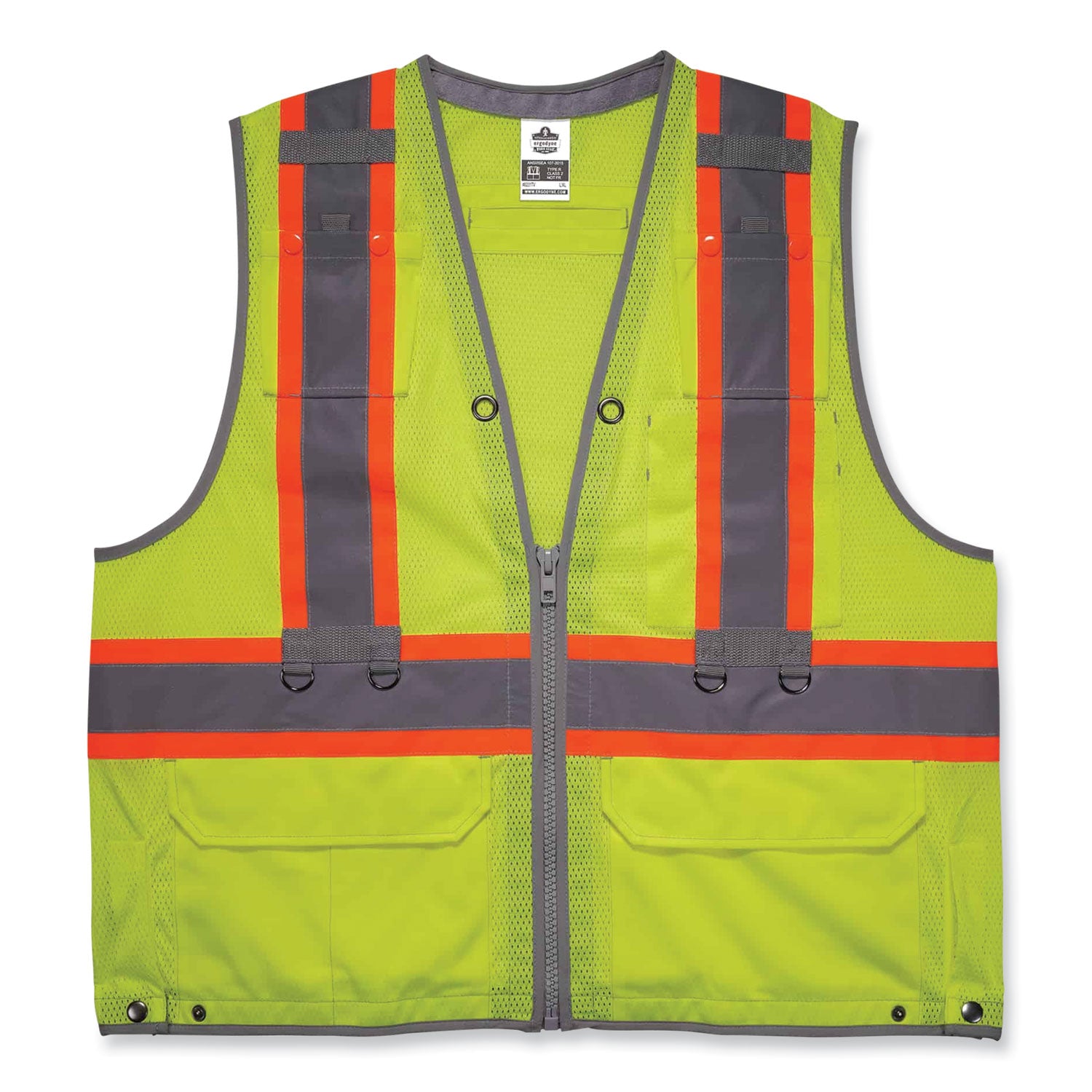 glowear-8231tvk-class-2-hi-vis-tool-tethering-safety-vest-kit-polyester-small-medium-lime-ships-in-1-3-business-days_ego24183 - 1