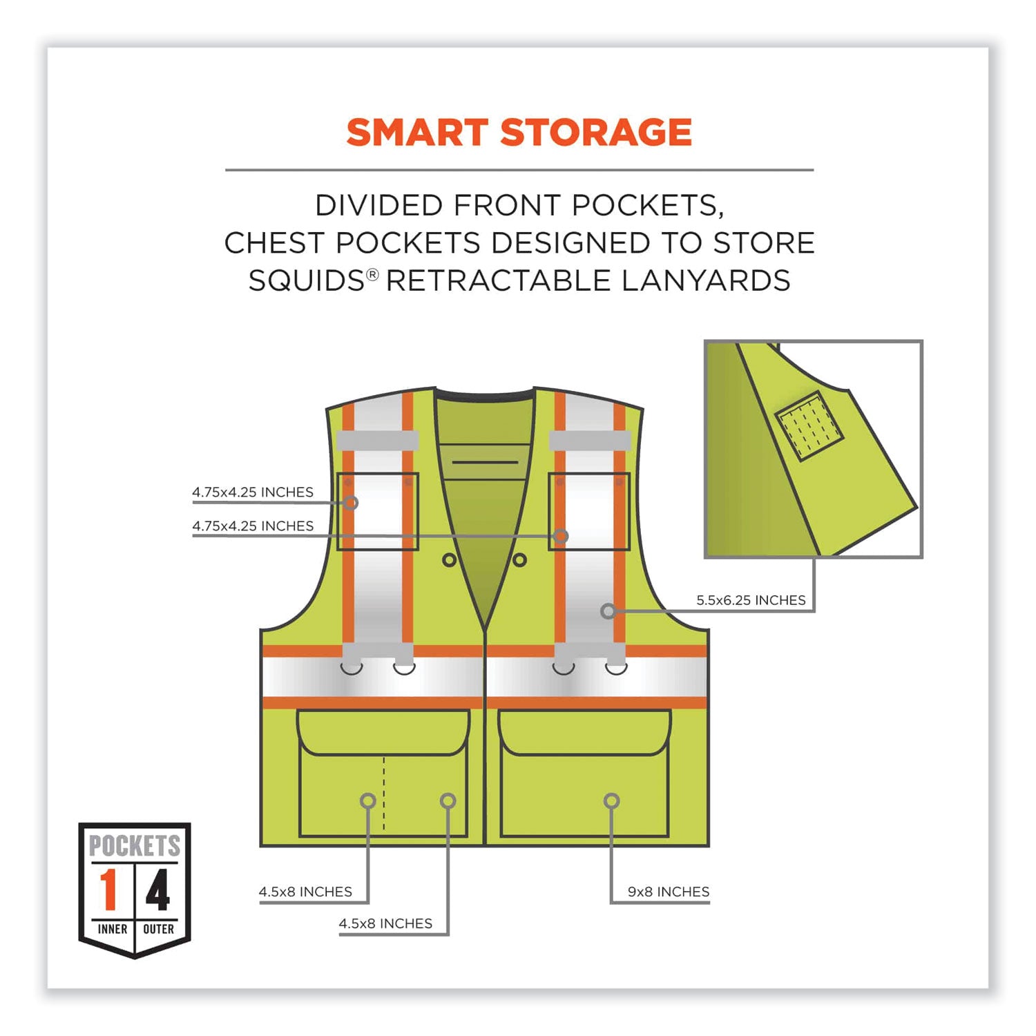 glowear-8231tvk-class-2-hi-vis-tool-tethering-safety-vest-kit-polyester-2x-large-3x-large-lime-ships-in-1-3-business-days_ego24187 - 8