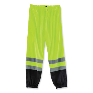 GloWear 8910BK Class E Hi-Vis Pants with Black Bottom, Polyester, Small/Medium, Lime, Ships in 1-3 Business Days
