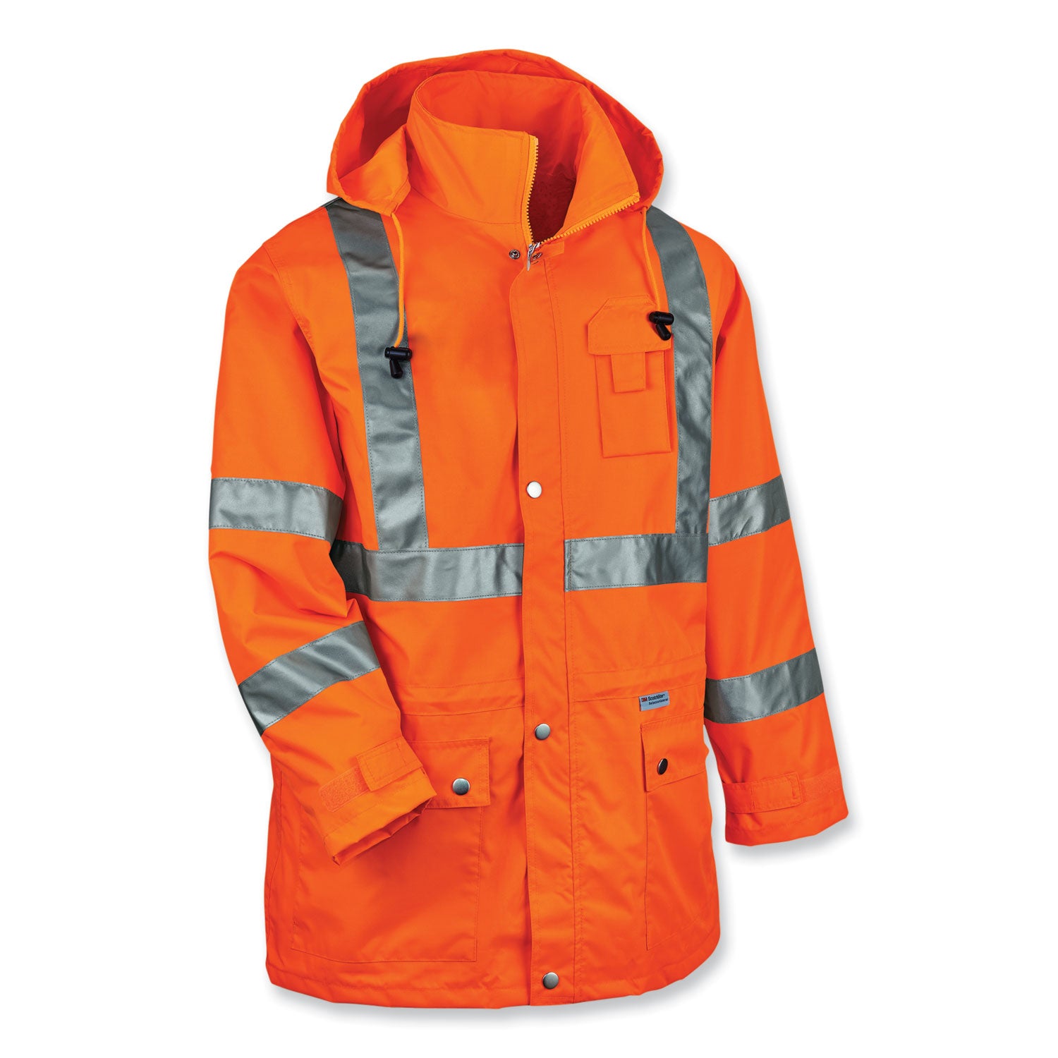 glowear-8365-class-3-hi-vis-rain-jacket-polyester-small-orange-ships-in-1-3-business-days_ego24312 - 1