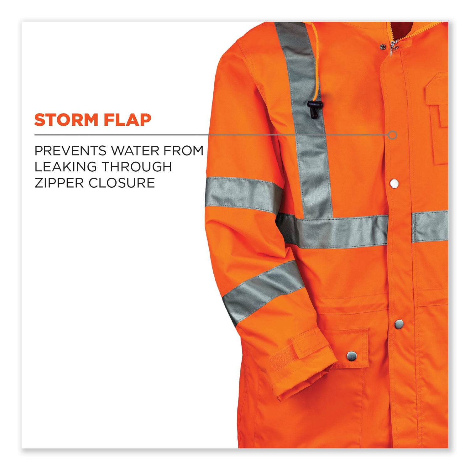 glowear-8365-class-3-hi-vis-rain-jacket-polyester-large-orange-ships-in-1-3-business-days_ego24314 - 5