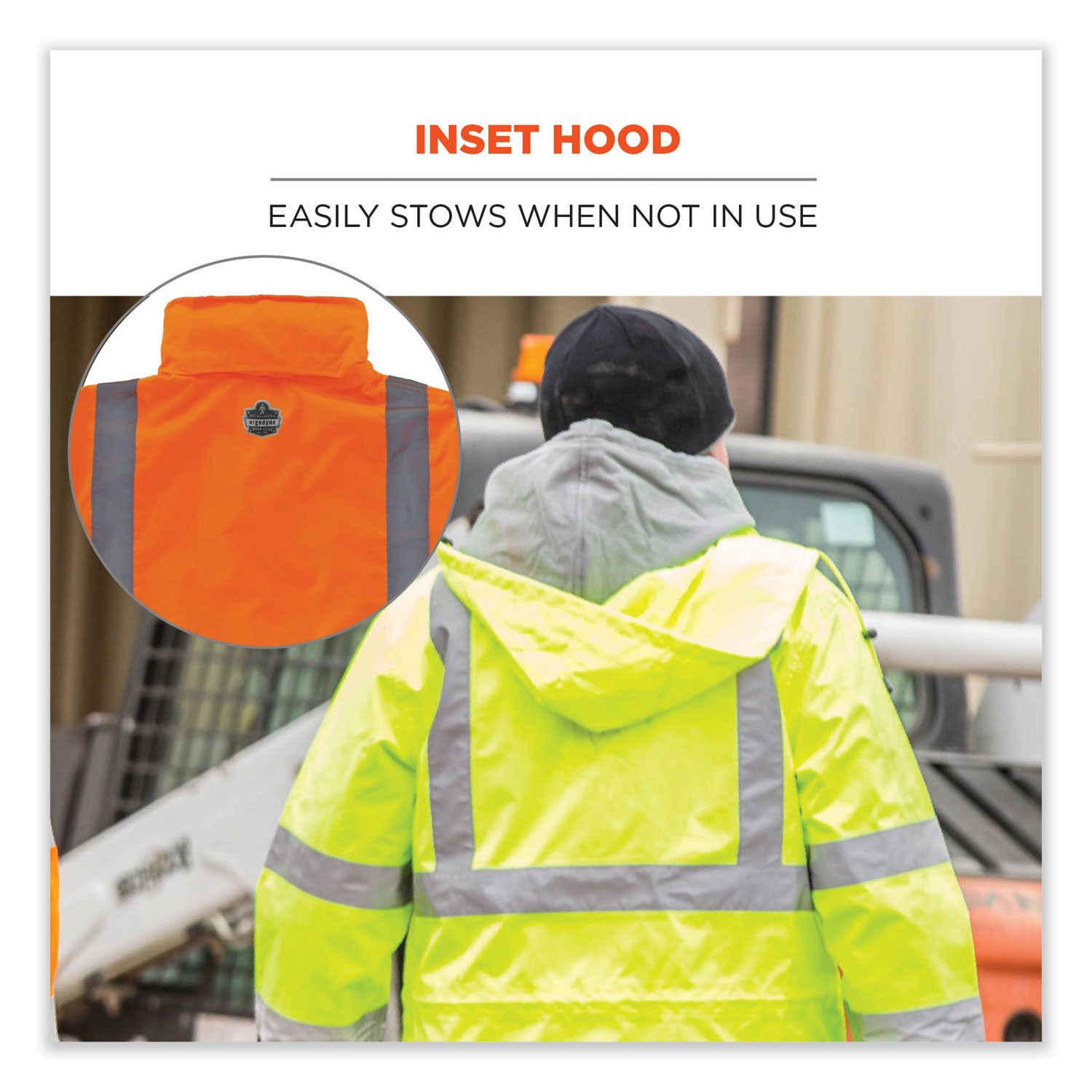 GloWear 8365 Class 3 Hi-Vis Rain Jacket, Polyester, 2X-Large, Orange, Ships in 1-3 Business Days