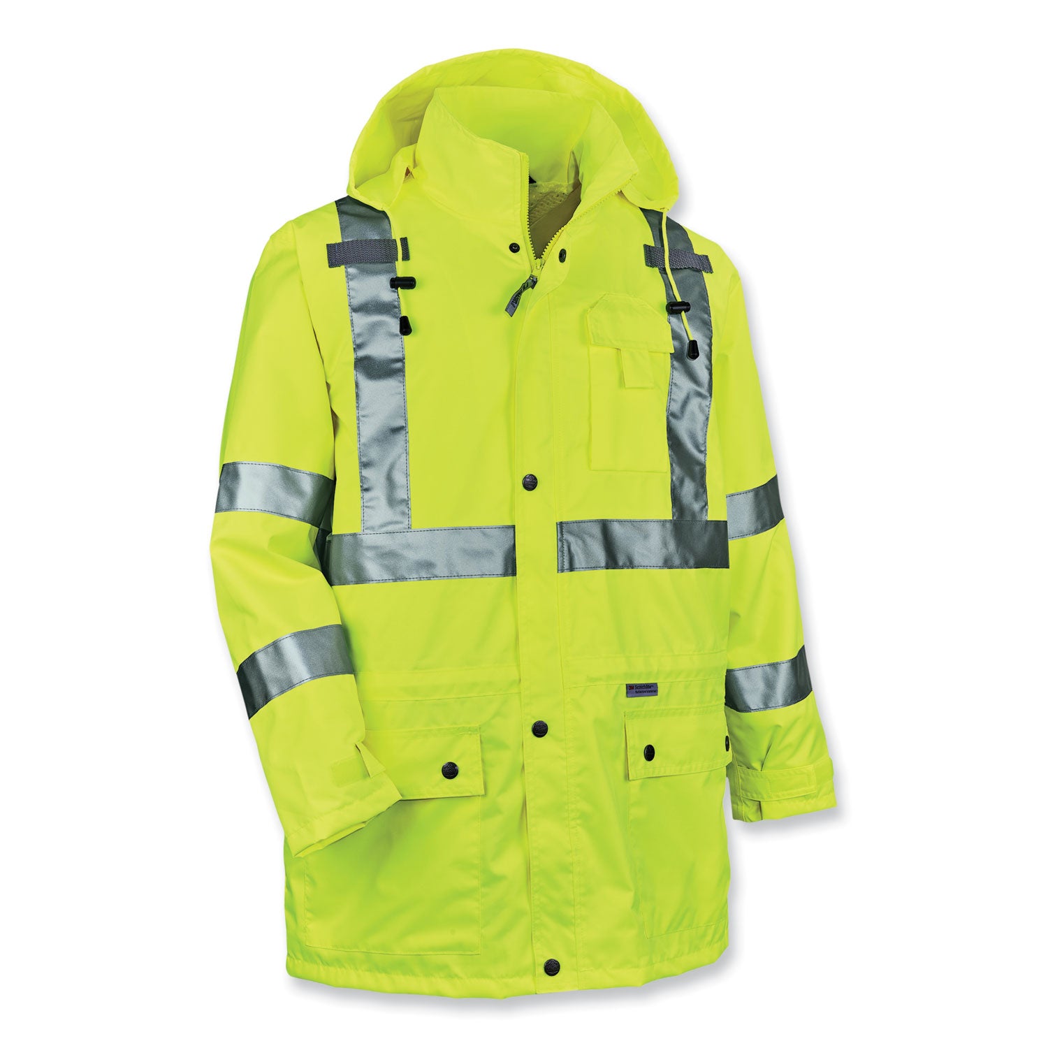 glowear-8365-class-3-hi-vis-rain-jacket-polyester-3x-large-lime-ships-in-1-3-business-days_ego24327 - 1