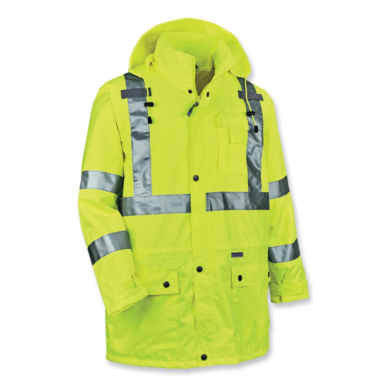 glowear-8365-class-3-hi-vis-rain-jacket-polyester-4x-large-lime-ships-in-1-3-business-days_ego24328 - 1