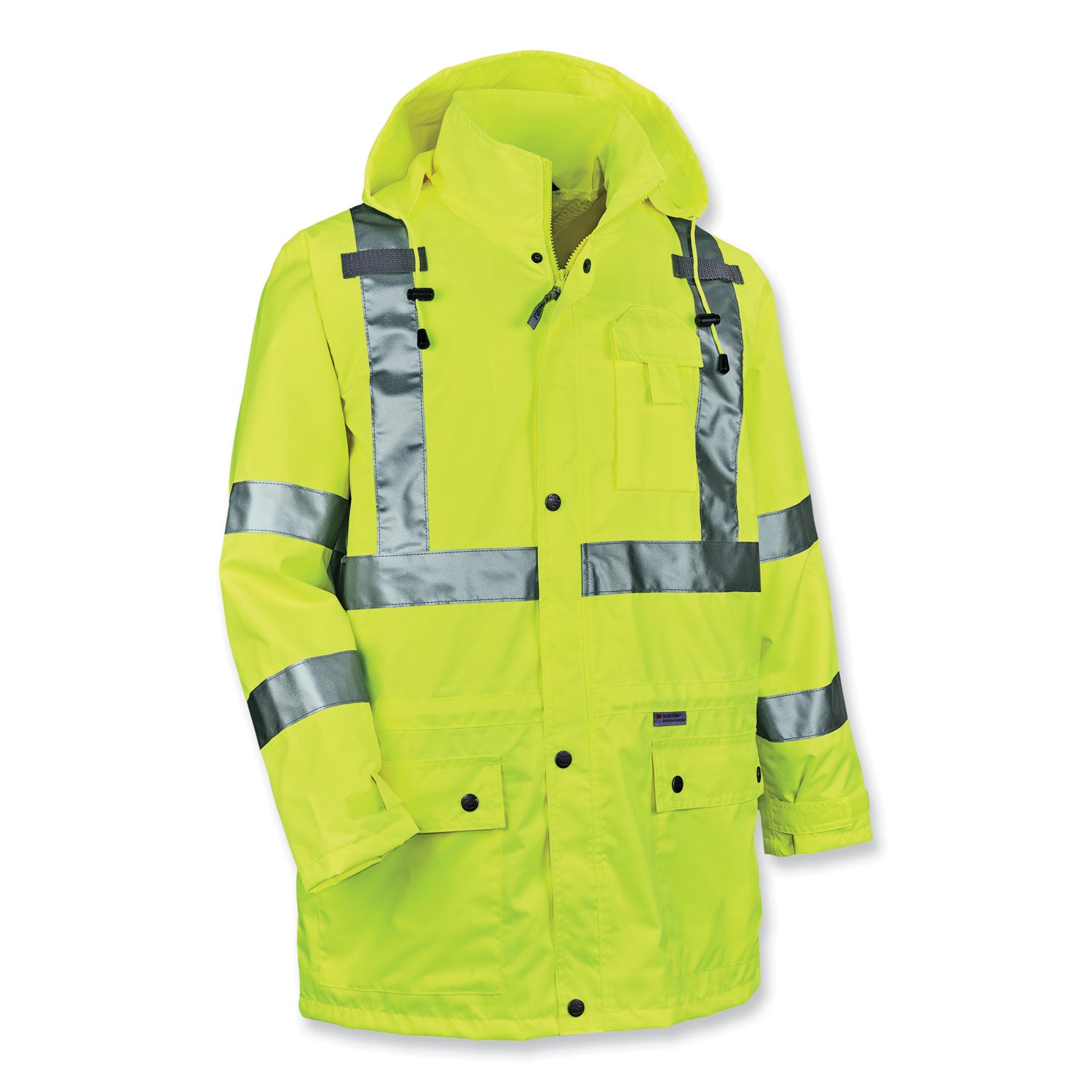 glowear-8365-class-3-hi-vis-rain-jacket-polyester-5x-large-lime-ships-in-1-3-business-days_ego24329 - 1