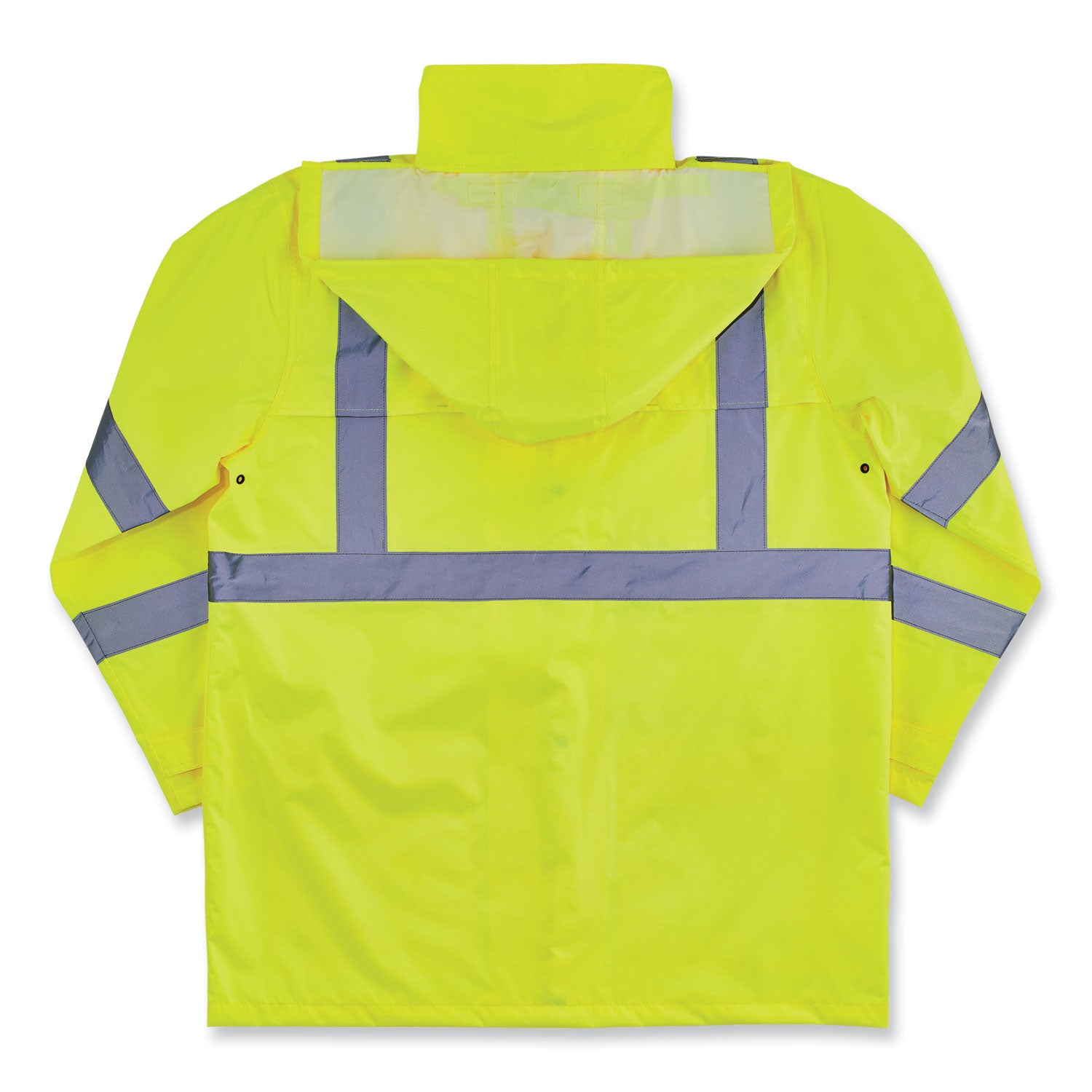 GloWear 8366 Class 3 Lightweight Hi-Vis Rain Jacket, Polyester, Small, Lime, Ships in 1-3 Business Days