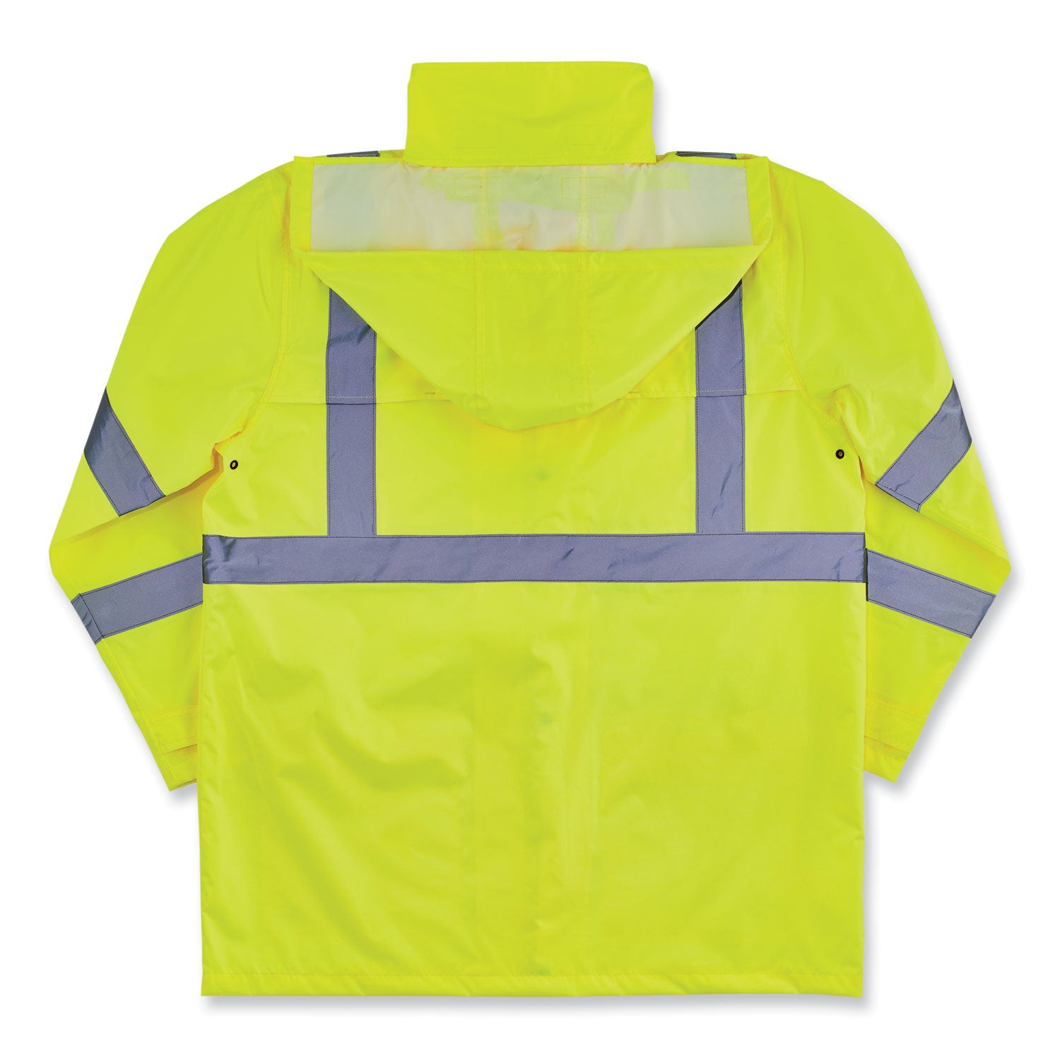 GloWear 8366 Class 3 Lightweight Hi-Vis Rain Jacket, Polyester, X-Large, Lime, Ships in 1-3 Business Days