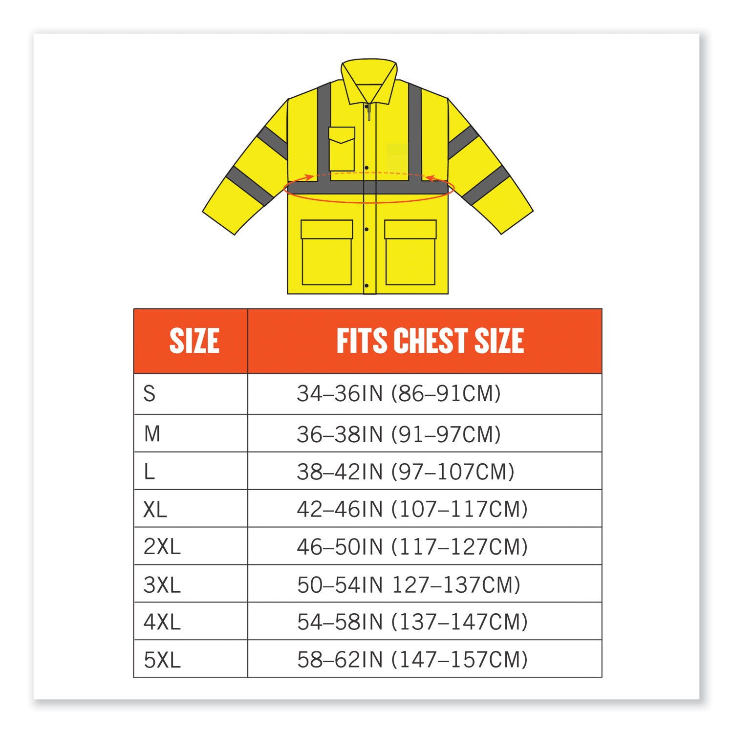GloWear 8366 Class 3 Lightweight Hi-Vis Rain Jacket, Polyester, X-Large, Lime, Ships in 1-3 Business Days