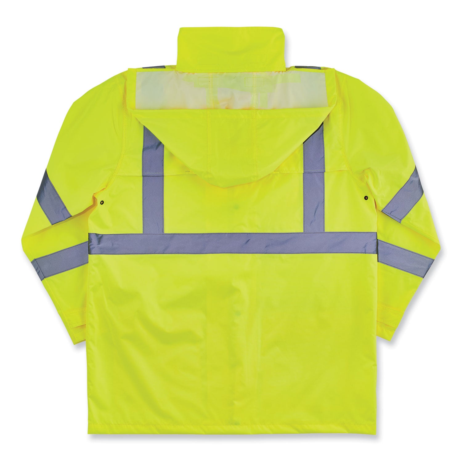 GloWear 8366 Class 3 Lightweight Hi-Vis Rain Jacket, Polyester, 5X-Large, Lime, Ships in 1-3 Business Days