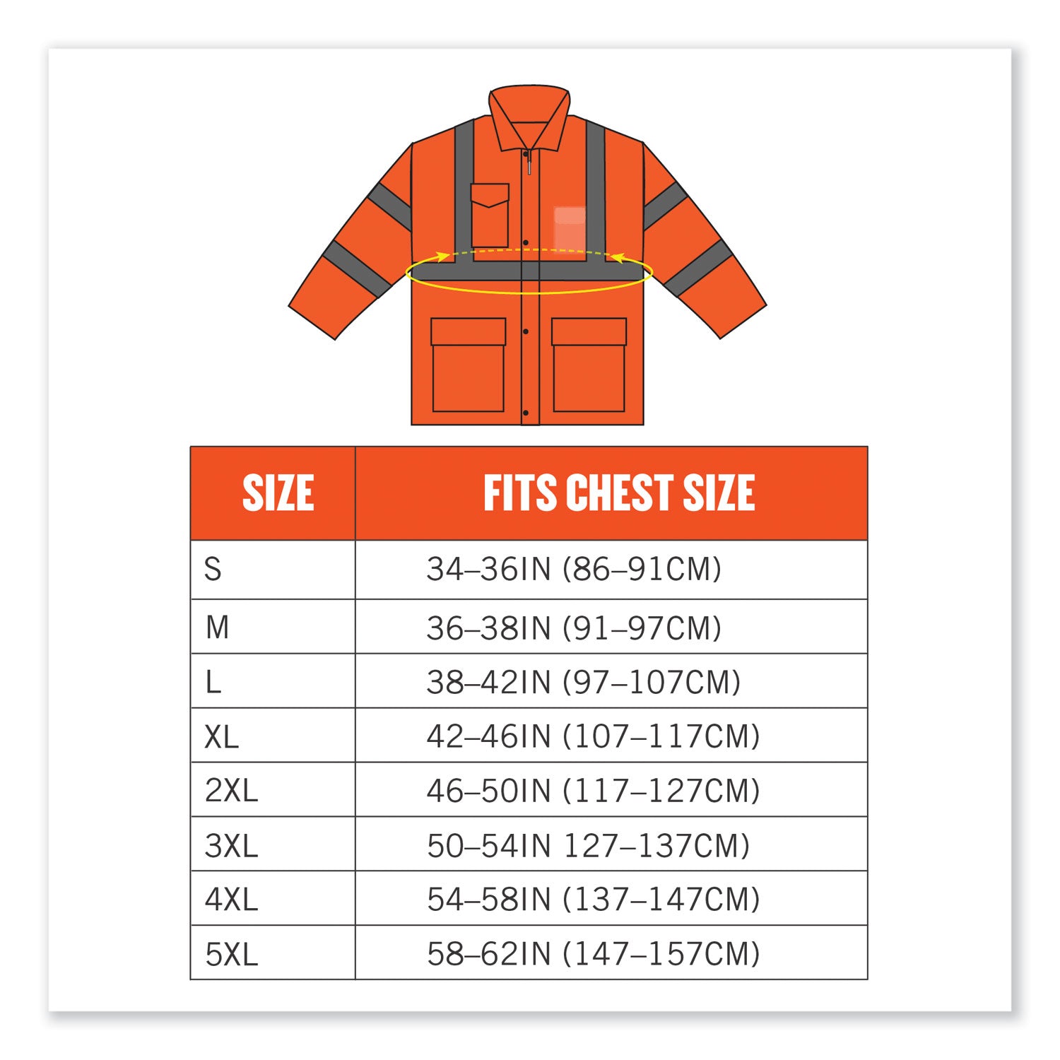 GloWear 8366 Class 3 Lightweight Hi-Vis Rain Jacket, Polyester, Small, Orange, Ships in 1-3 Business Days