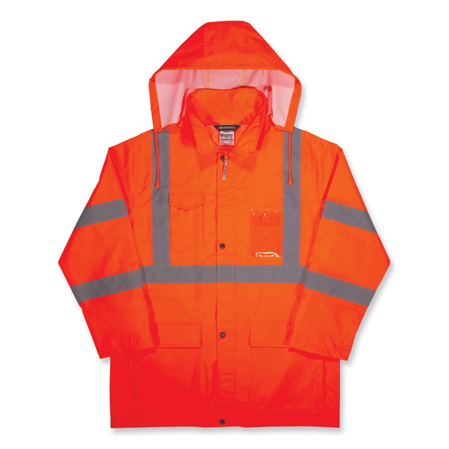 glowear-8366-class-3-lightweight-hi-vis-rain-jacket-polyester-large-orange-ships-in-1-3-business-days_ego24364 - 1