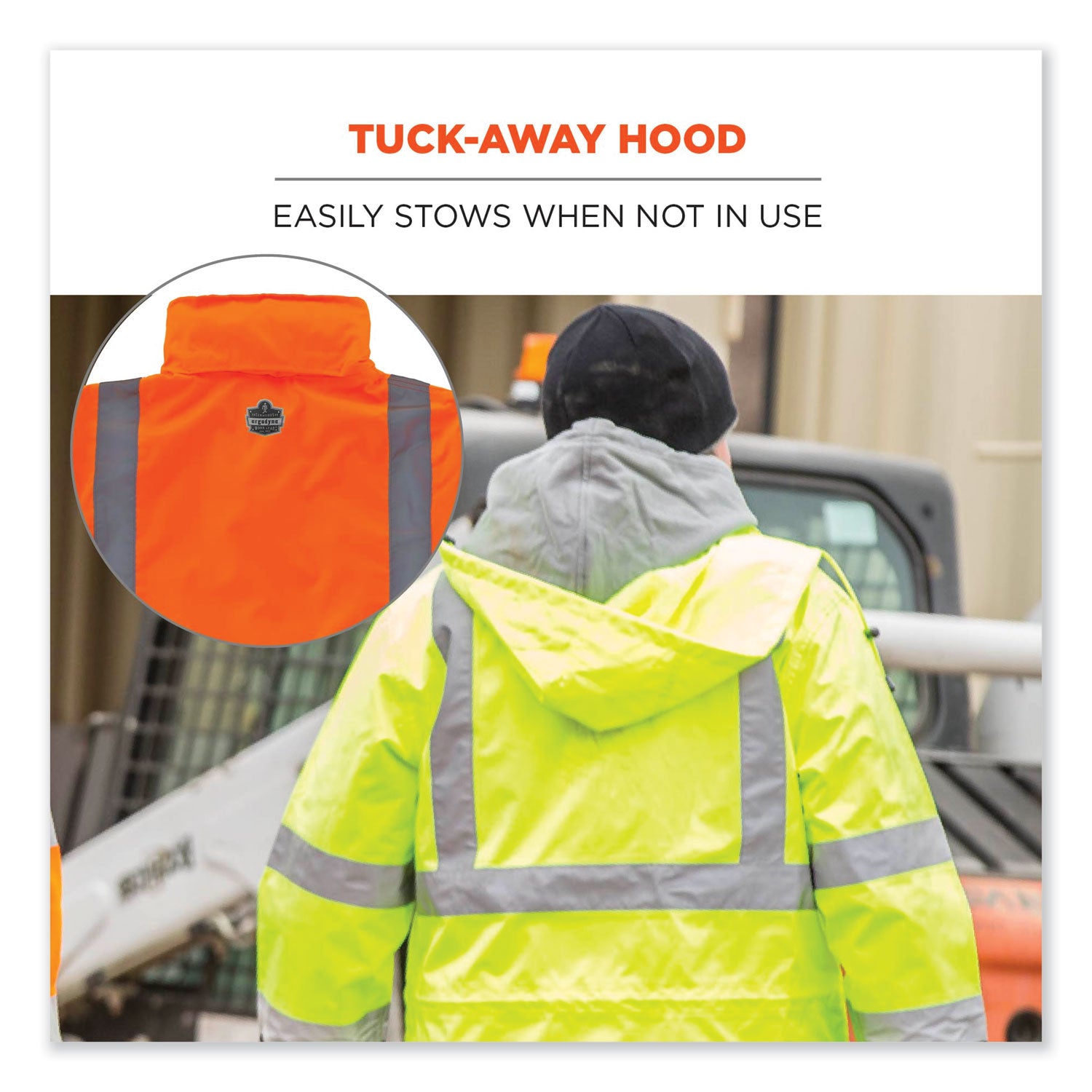 GloWear 8366 Class 3 Lightweight Hi-Vis Rain Jacket, Polyester, 2X-Large, Orange, Ships in 1-3 Business Days