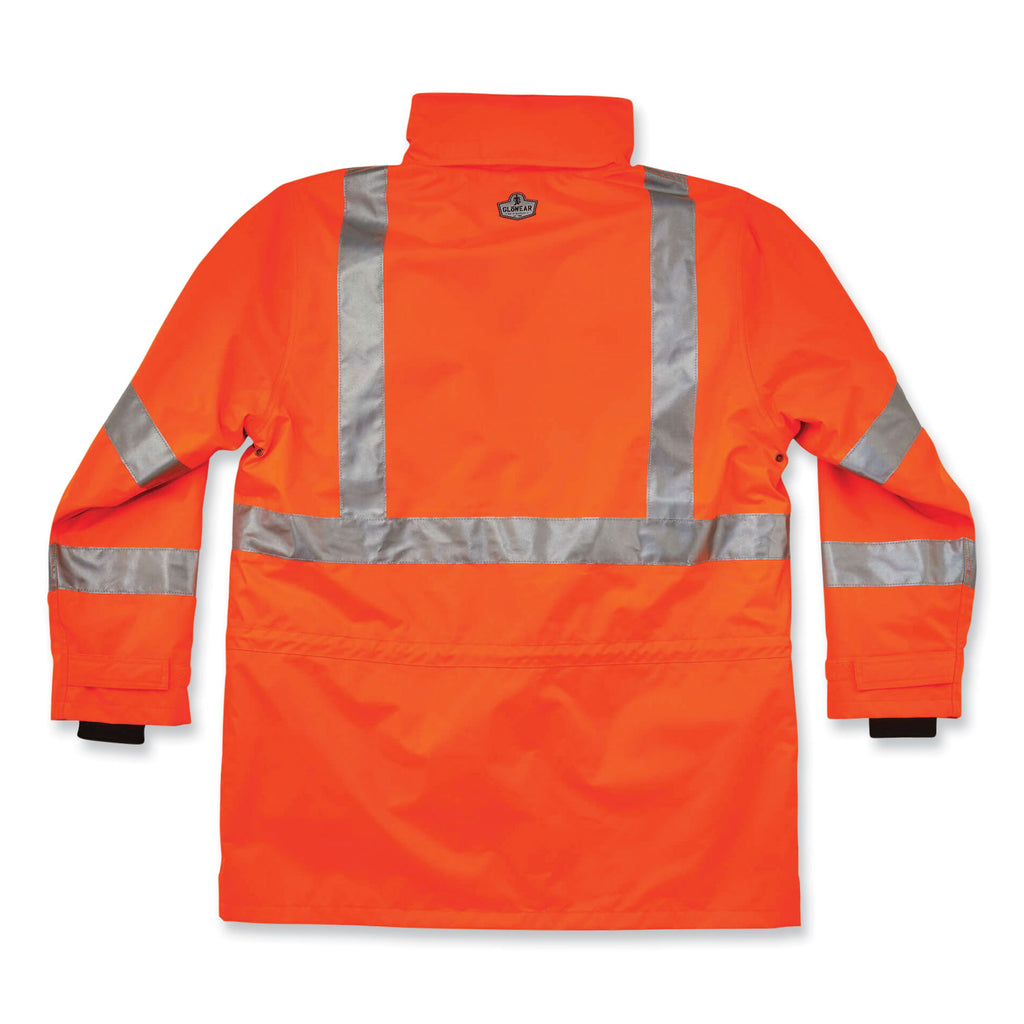 GloWear 8385 Class 3 Hi-Vis 4-in-1 Jacket, Medium, Orange, Ships in 1-3 Business Days