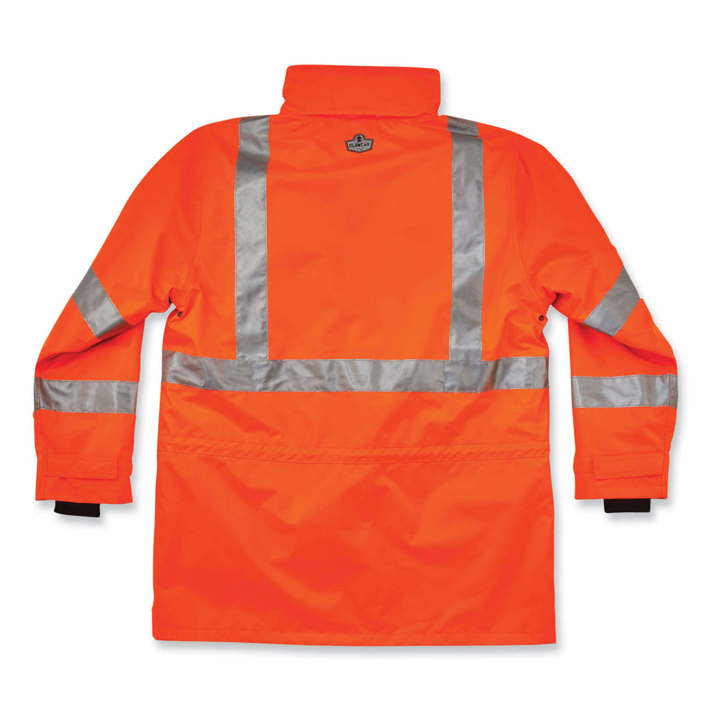 GloWear 8385 Class 3 Hi-Vis 4-in-1 Jacket, X-Large, Orange, Ships in 1-3 Business Days