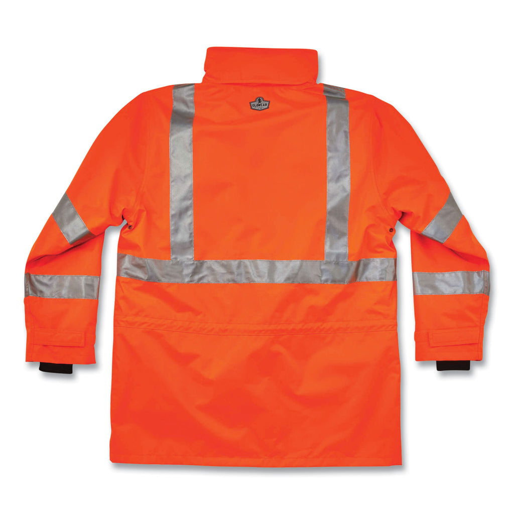 GloWear 8385 Class 3 Hi-Vis 4-in-1 Jacket, 3X-Large, Orange, Ships in 1-3 Business Days