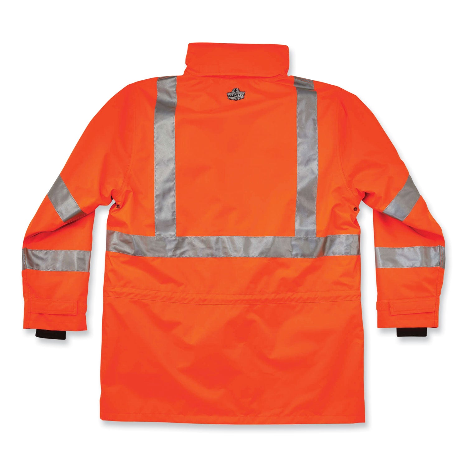 GloWear 8385 Class 3 Hi-Vis 4-in-1 Jacket, 5X-Large, Orange, Ships in 1-3 Business Days