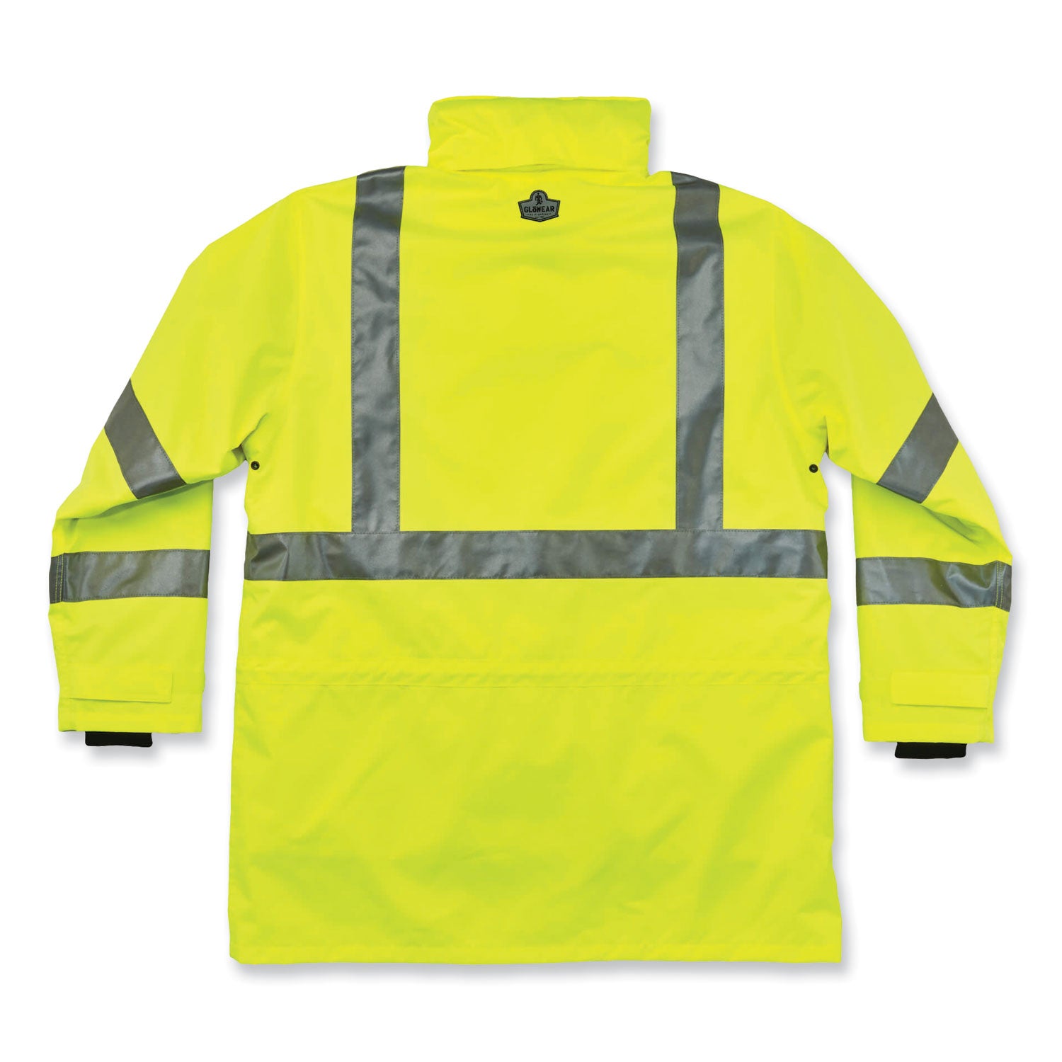 GloWear 8385 Class 3 Hi-Vis 4-in-1 Jacket, Small, Lime, Ships in 1-3 Business Days