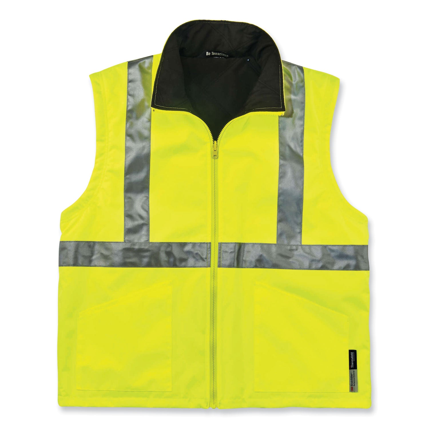 GloWear 8385 Class 3 Hi-Vis 4-in-1 Jacket, Large, Lime, Ships in 1-3 Business Days