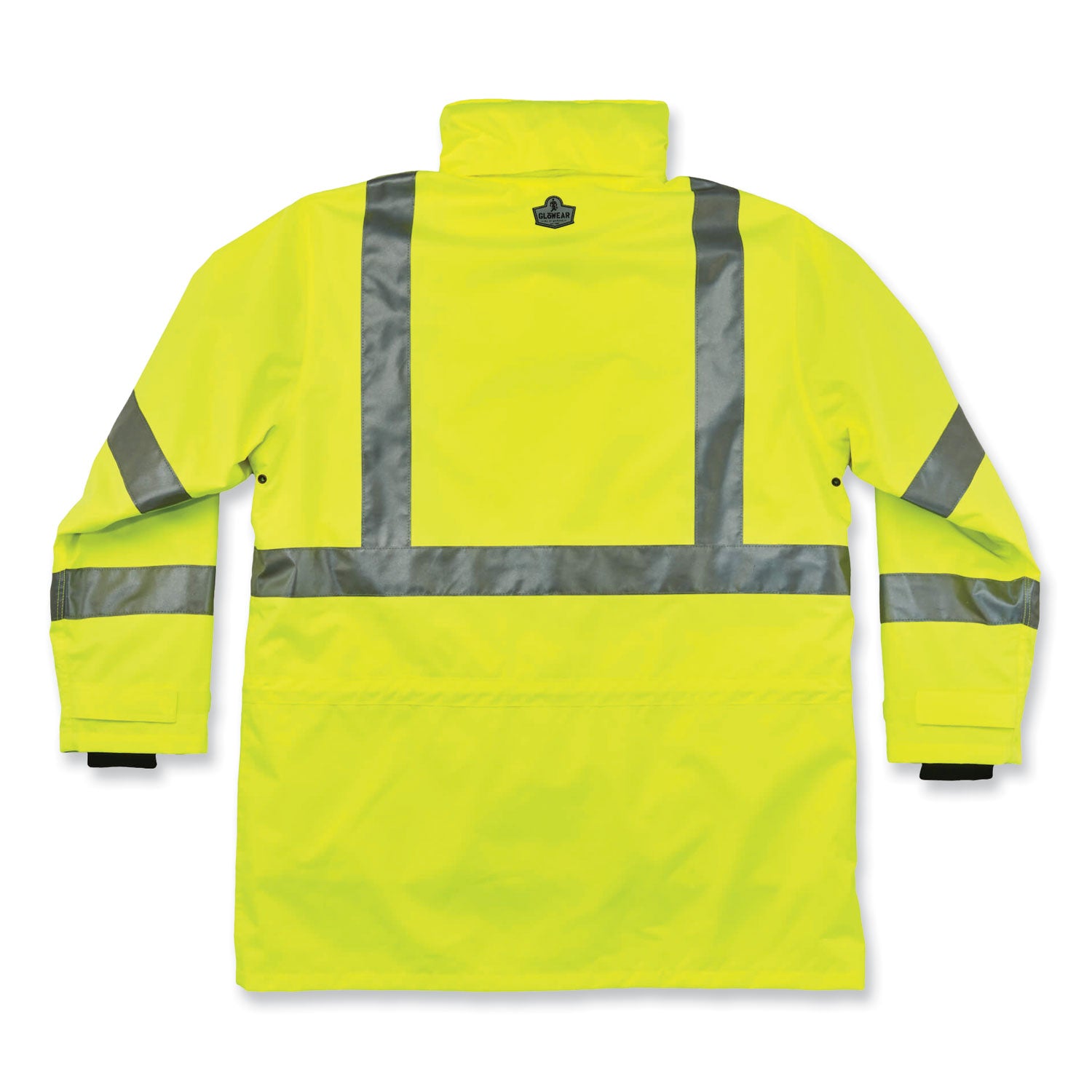 GloWear 8385 Class 3 Hi-Vis 4-in-1 Jacket, X-Large, Lime, Ships in 1-3 Business Days