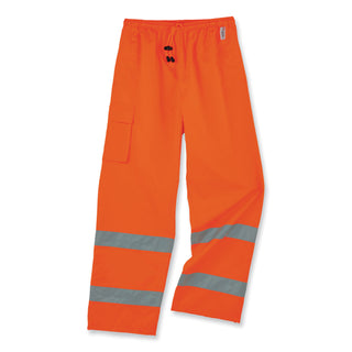 GloWear 8915 Class E Hi-Vis Rain Pants, Small, Orange, Ships in 1-3 Business Days