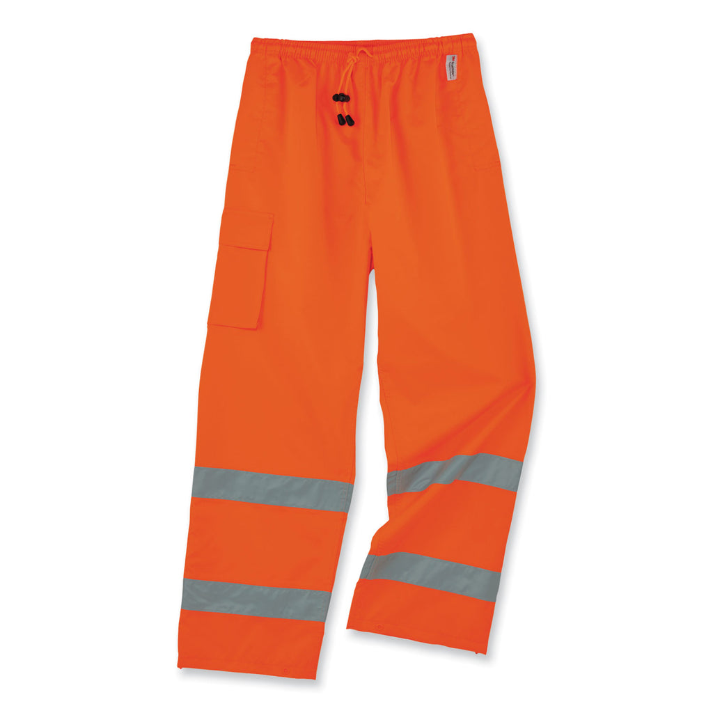 GloWear 8915 Class E Hi-Vis Rain Pants, Medium, Orange, Ships in 1-3 Business Days
