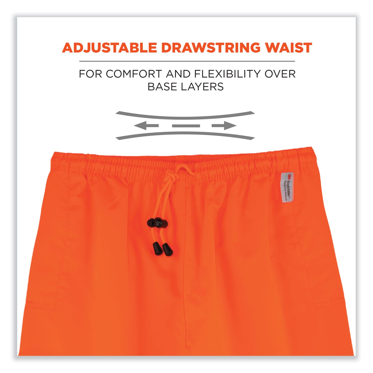 GloWear 8915 Class E Hi-Vis Rain Pants, Large, Orange, Ships in 1-3 Business Days