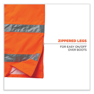 GloWear 8915 Class E Hi-Vis Rain Pants, Large, Orange, Ships in 1-3 Business Days