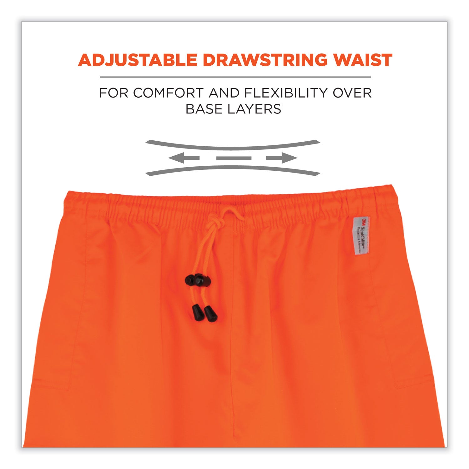 GloWear 8915 Class E Hi-Vis Rain Pants, X-Large, Orange, Ships in 1-3 Business Days