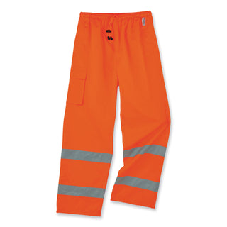 GloWear 8915 Class E Hi-Vis Rain Pants, 4X-Large, Orange, Ships in 1-3 Business Days