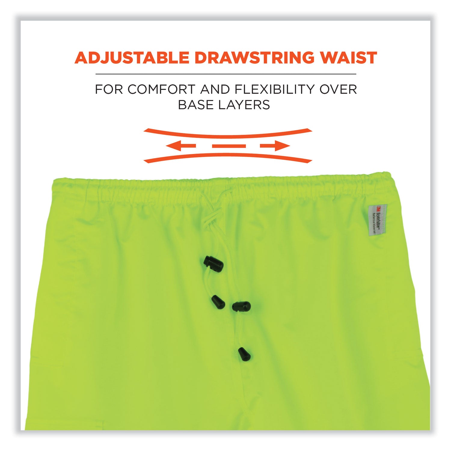 GloWear 8915 Class E Hi-Vis Rain Pants, Large, Lime, Ships in 1-3 Business Days