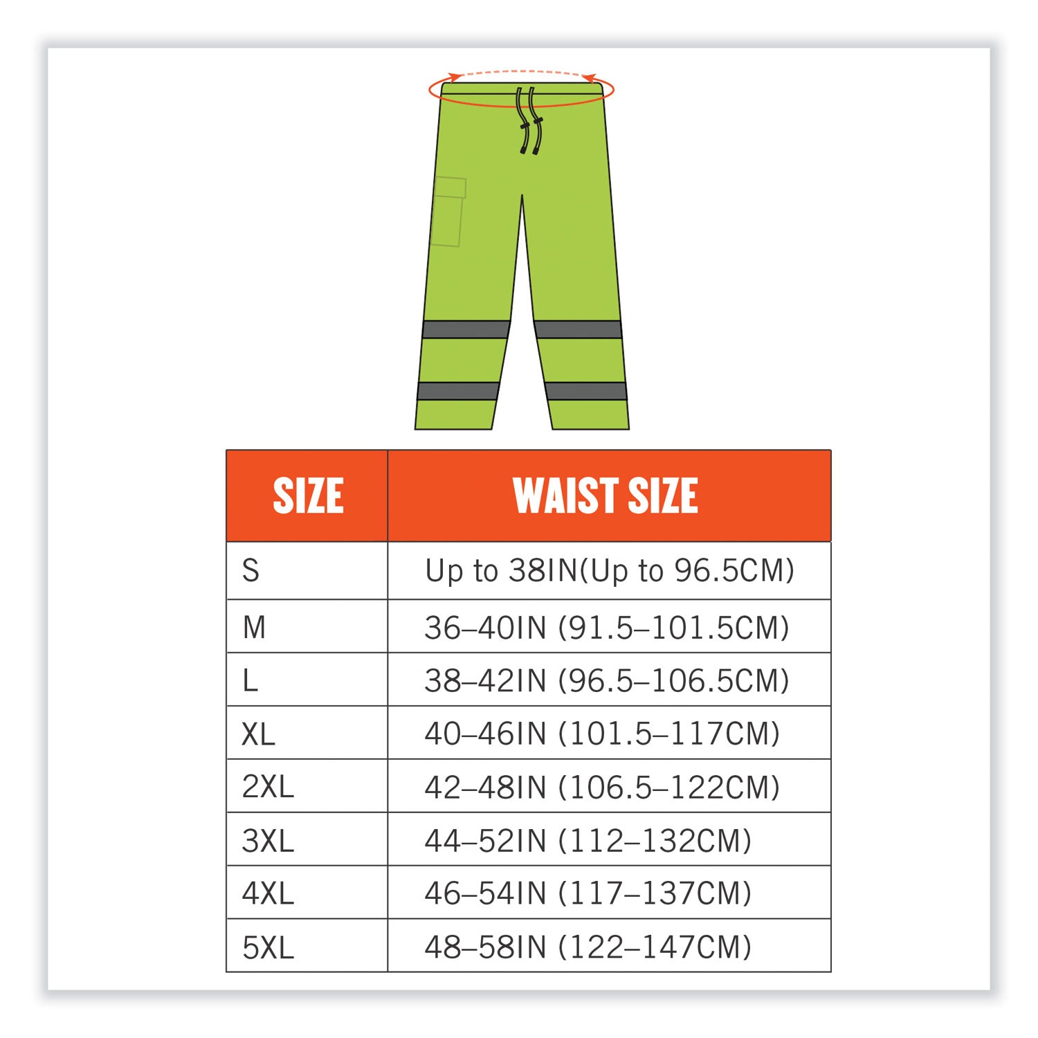 GloWear 8915 Class E Hi-Vis Rain Pants, Large, Lime, Ships in 1-3 Business Days