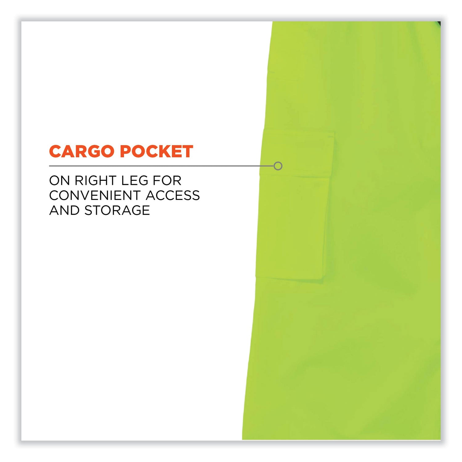GloWear 8915 Class E Hi-Vis Rain Pants, 2X-Large, Lime, Ships in 1-3 Business Days