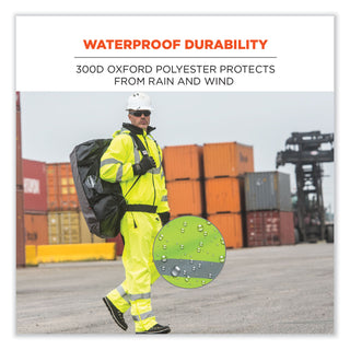 GloWear 8915 Class E Hi-Vis Rain Pants, 4X-Large, Lime, Ships in 1-3 Business Days