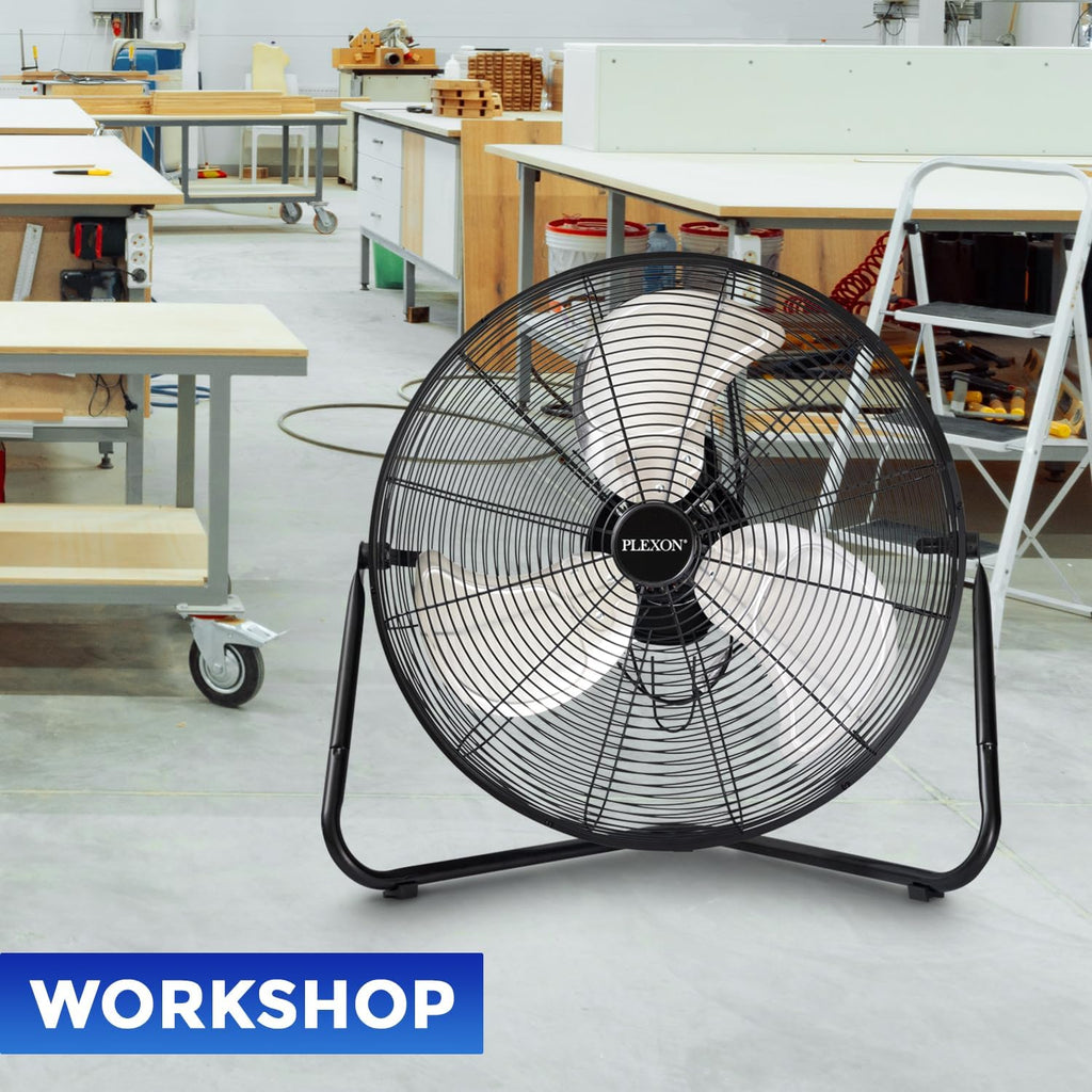 20 in. Black High Velocity Floor Fan, 3-Speed