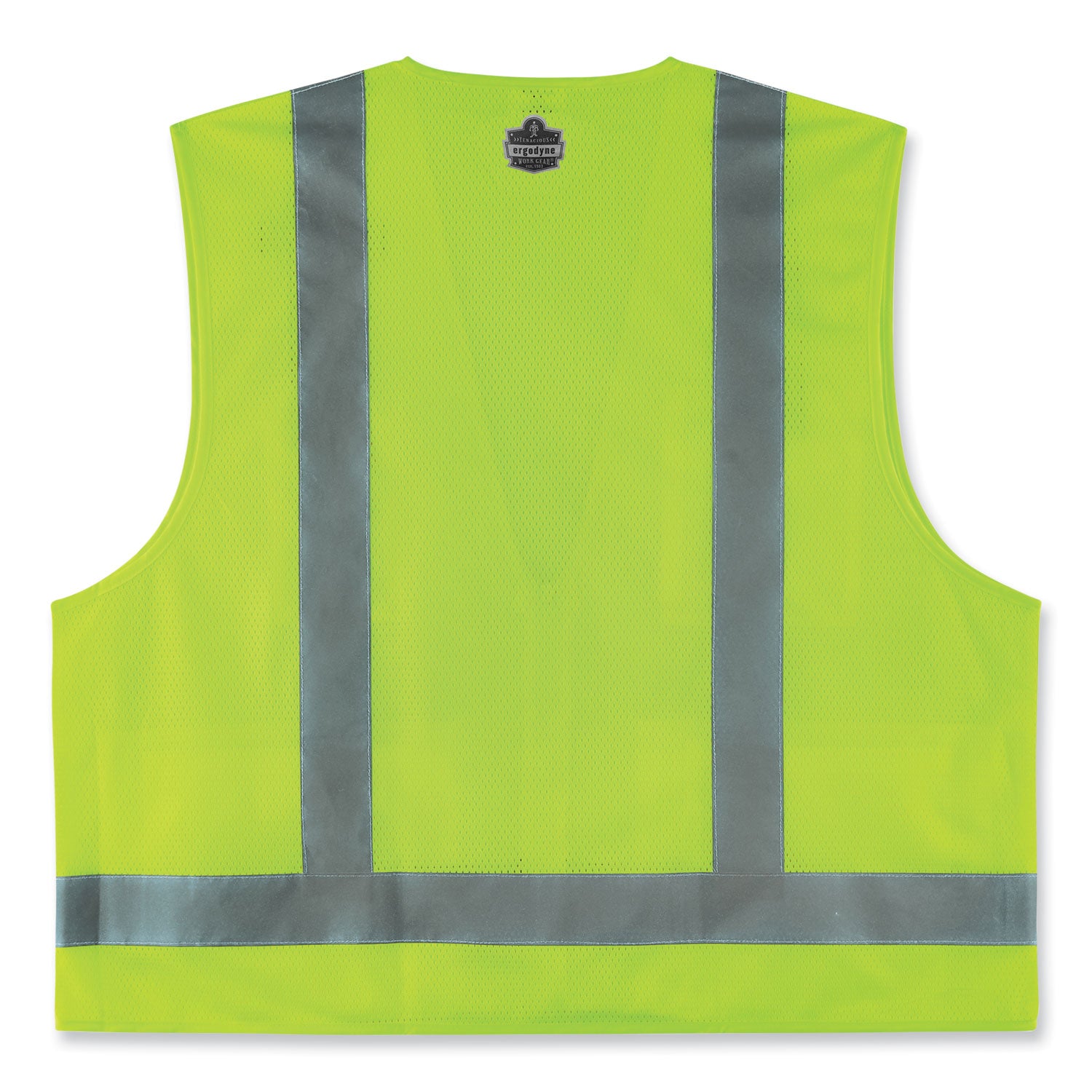 GloWear 8249Z-S Single Size Class 2 Economy Surveyors Zipper Vest, Polyester, Large, Lime, Ships in 1-3 Business Days