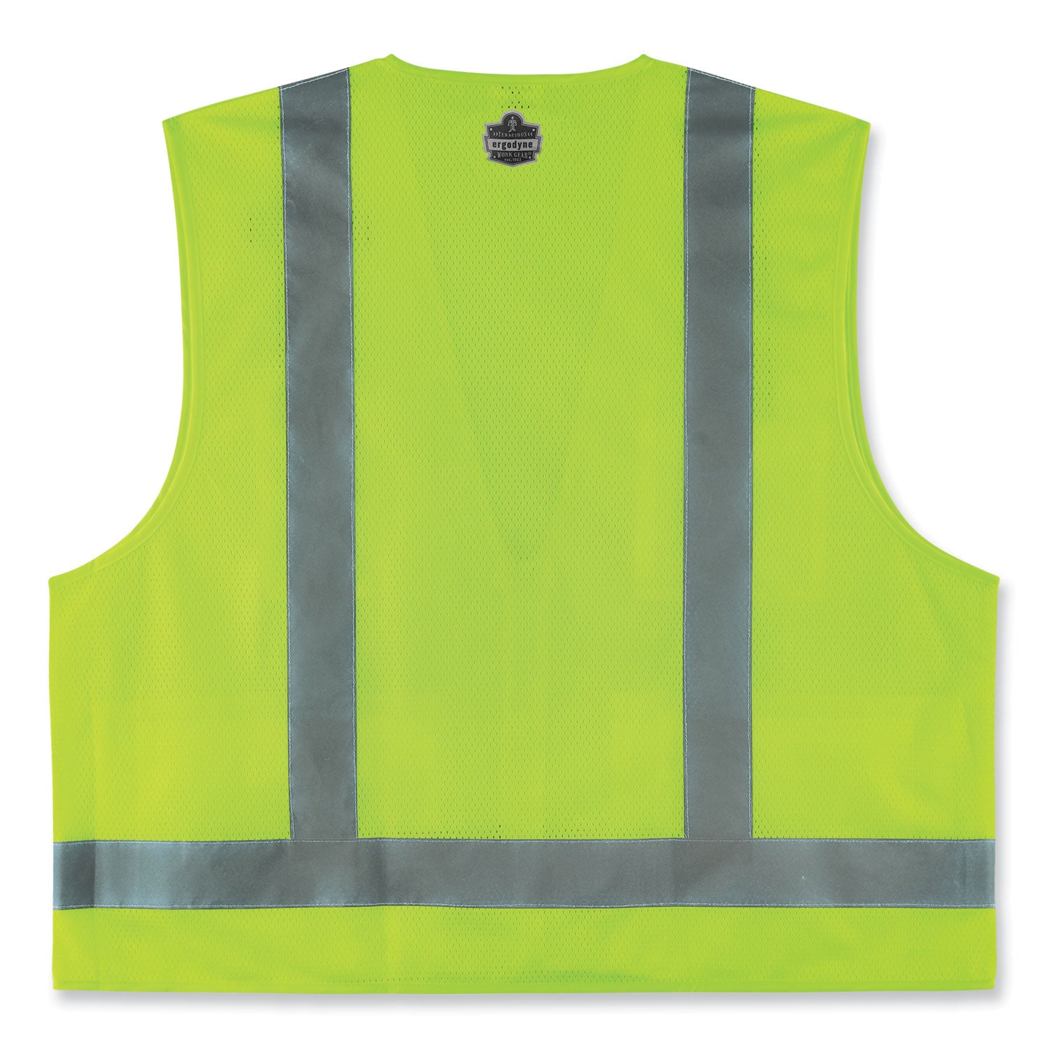 GloWear 8249Z-S Single Size Class 2 Economy Surveyors Zipper Vest, Polyester, X-Large, Lime, Ships in 1-3 Business Days